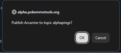 ok to publish alpha screenshot