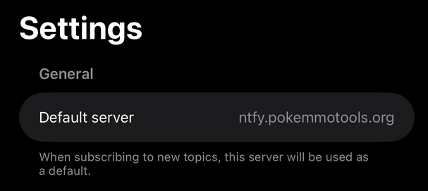 ntfy iOS add subscription screenshot