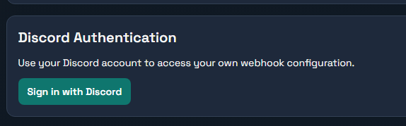 Discord authentication screen